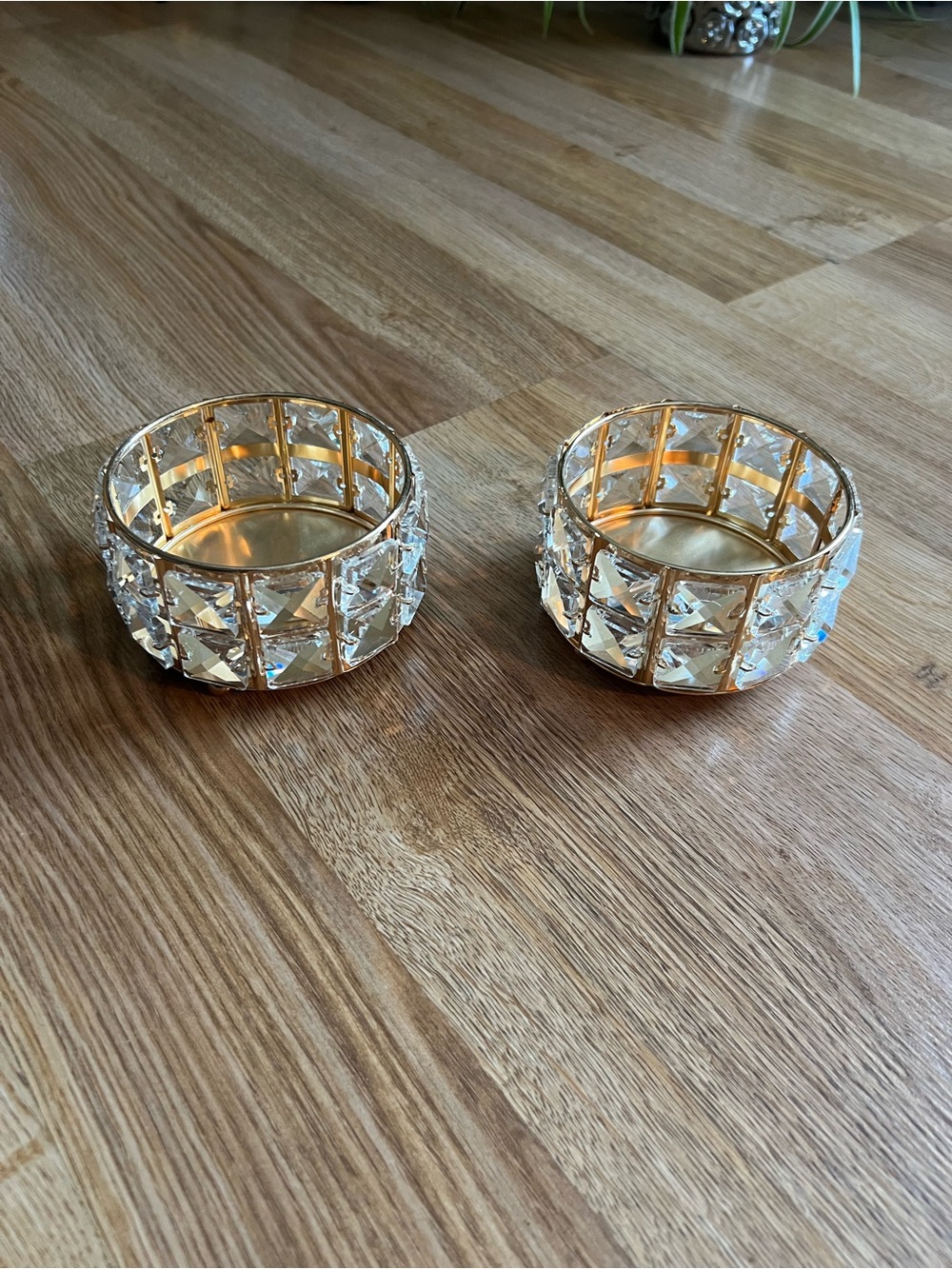 (2) Crystal Candle Holders for Home Decor - Picture 2 of 4
